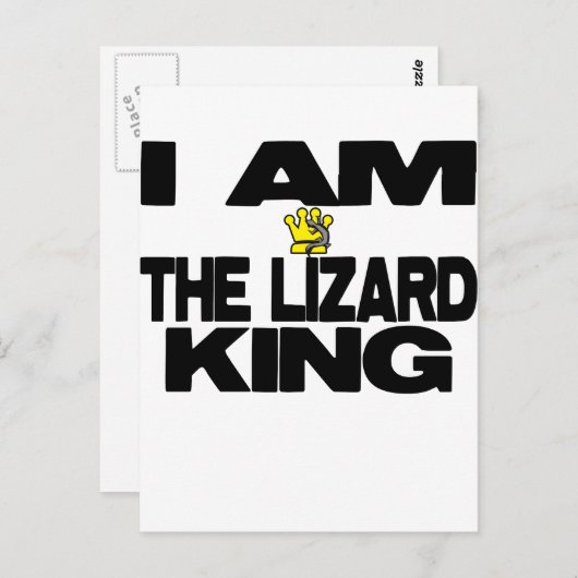 Ich bin der Lizard King Postkarte (Vorne/Hinten)