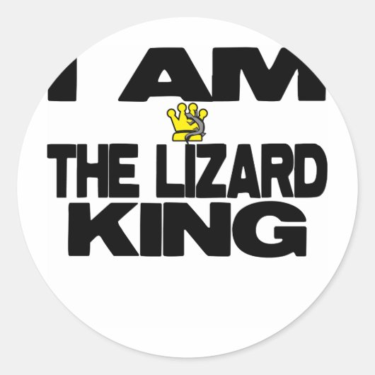 Ich bin der Lizard King Runder Aufkleber (Vorderseite)