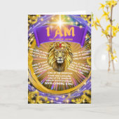 Ich bin der Löwe von Juda Grußkarte Karte (Gelbe Blume)