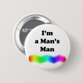 Ich bin der Mann eines Mannes Button (Vorne & Hinten)
