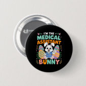 Ich bin der Medizinische Istant Bunny Oaster Fun Button (Vorne & Hinten)