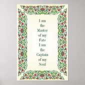 Ich bin der Meister meines Schicksals, ich bin der Poster (Vorne)