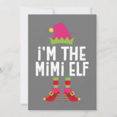 Ich bin der Mimi Elf, der Weihnachtskostüm gleicht Einladung (Vorderseite)