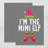 Ich bin der Mimi Elf, der Weihnachtskostüm gleicht Einladung (Vorne/Hinten)