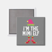 Ich bin der Mimi Elf, der Weihnachtskostüm gleicht Magnet (Vorderseite/Rückseite)