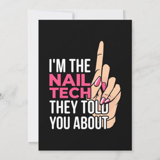 Ich bin der Nageltechniker Einladung (Vorderseite)