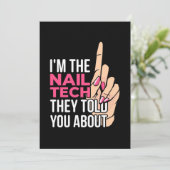 Ich bin der Nageltechniker Einladung (Stehend Vorderseite)