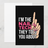 Ich bin der Nageltechniker Einladung (Vorne/Hinten)