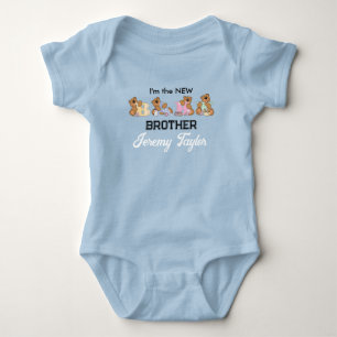 Ich bin der New Baby Brother Teddy Bears Word Strampler