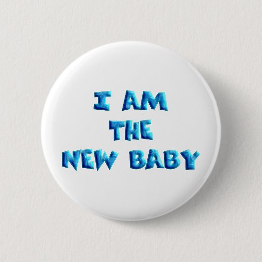 Ich bin der New Baby Junge Button (Vorderseite)