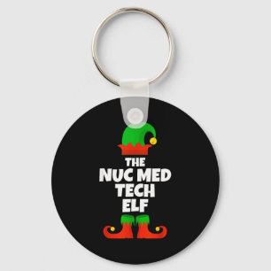Ich bin der Nuc Med Tech Elf Familien-Pyjama Weihn Schlüsselanhänger