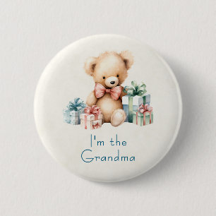 Ich bin der Oma Niedlich Teddy Bär Button