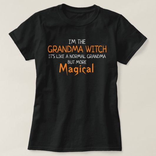 Ich bin der Oma Witch Funny Halloween Dunkler T - T-Shirt (Design vorne)