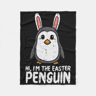 Ich bin der Oster-Pinguin Süße Hasenohren Frauen J Fleecedecke