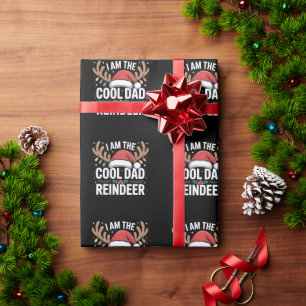 Ich bin der Papa-Rentier-Weihnachtsmann-Hut-Lichte Geschenkpapier