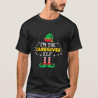 Ich bin der Pfleger Elf Merry Xmas Weihnachtsmann T-Shirt