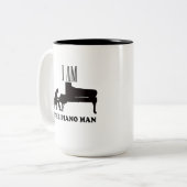 ICH BIN DER PIANO-MANN ZWEIFARBIGE TASSE (Vorderseite Links)
