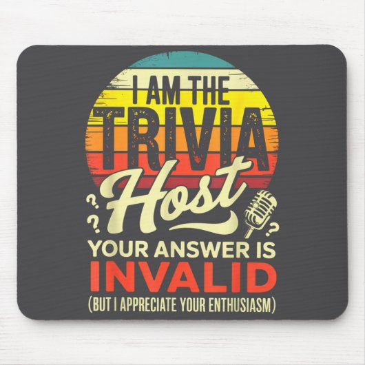 Ich bin der Quizmaster - Lustiger Quizabend Spiel Mousepad (Vorne)