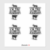 Ich bin der Ramrod 1856 Pferde und Rinder Aufkleber (Blatt)