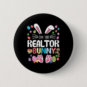 Ich bin der Realtor Hase Lustige Hasenohren Osterg Button
