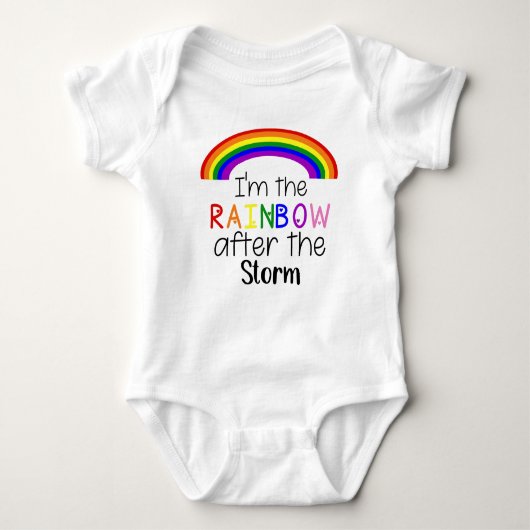 Ich bin der Regenbogen nach dem Sturm Baby Strampler (Vorderseite)