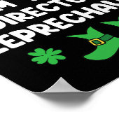 Ich bin der Regisseur Leprechaun Lustiger St. Patr Poster (Ecke)