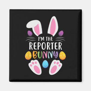Ich bin der Reporter Bunny Lustiger Osterhase Magnet
