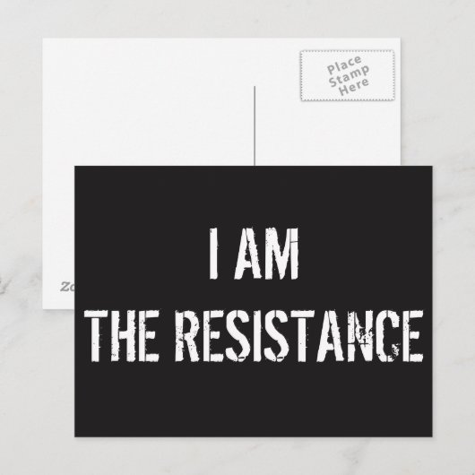ICH BIN DER RESISTENZ, Postkarte (Vorne/Hinten)