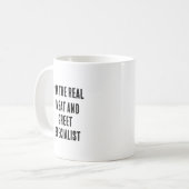 Ich bin der richtige Spezialist für Fleisch und Gr Kaffeetasse (Vorderseite Links)