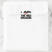 Ich bin der rote Drache Runder Aufkleber (Tasche)