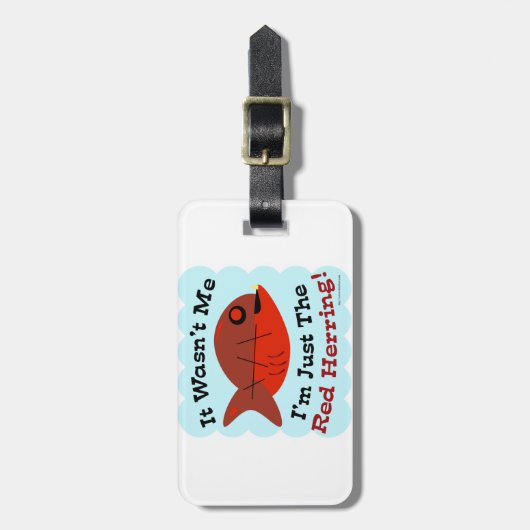 Ich bin der Rote Hering Gepäckanhänger (Vorderseite vertikal)