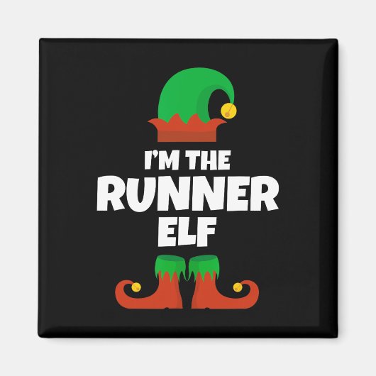 Ich bin der Runner Elf Familie Pajama Weihnachtslu Magnet (Vorne)