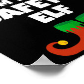 Ich bin der Safety Elf Familie Pajama Weihnachtslu Poster (Ecke)