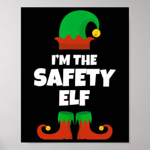 Ich bin der Safety Elf Familie Pajama Weihnachtslu Poster