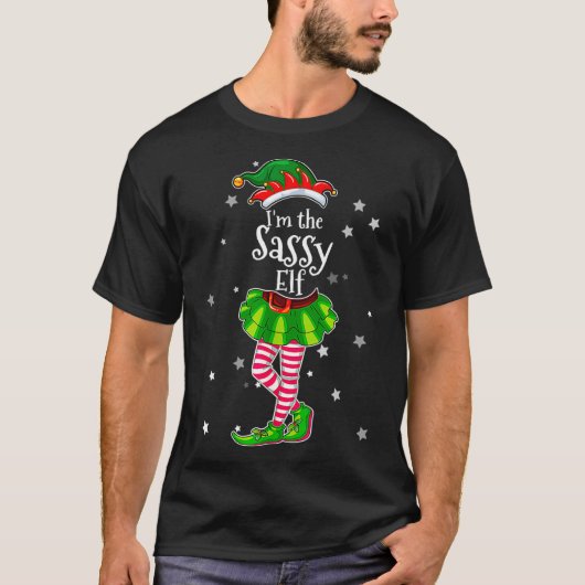 Ich bin der Sassy Elf, der Weihnachtskostüm gleich T-Shirt (Vorderseite)