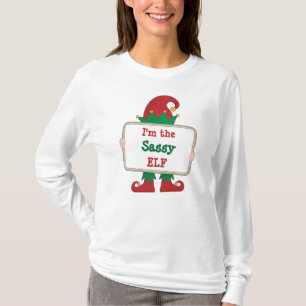 Ich bin der Sassy Elf   Personalisierter Weihnacht T-Shirt