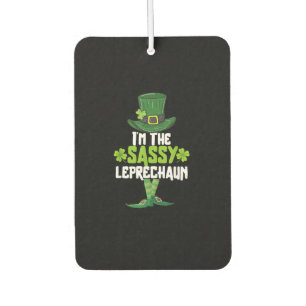 Ich bin der Sassy Leprechaun, der zum St. Patrick' Autolufterfrischer
