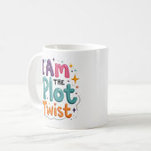 Ich bin der Schreiber der Plot-Twist-Kaffeetasse Kaffeetasse (Vorderseite Links)