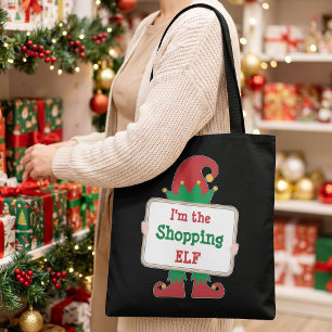 Ich bin der Shopping-Elf Persönlicher Weihnachts Tasche
