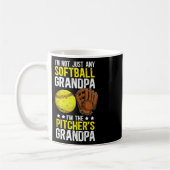 Ich bin der Softll-Pitcher-Opa eines Softll-Pitche Kaffeetasse (Links)