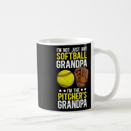 Ich bin der Softll-Pitcher-Opa eines Softll-Pitche Kaffeetasse (Rechts)