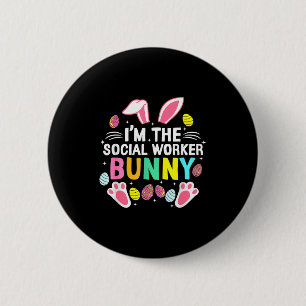 Ich bin der Sozialarbeiter-Hase, Frohen Ostertag,  Button