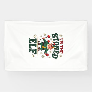 Ich bin der stoned Elf Vintage Weihnachten Dabbing Banner
