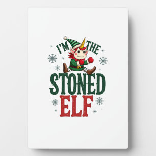 Ich bin der stoned Elf Vintage Weihnachten Dabbing Fotoplatte