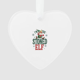 Ich bin der stoned Elf Vintage Weihnachten Dabbing Ornament