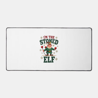 Ich bin der stoned Elf Vintage Weihnachten Dabbing Schreibtischunterlage