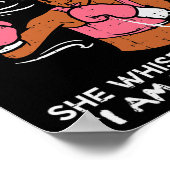 Ich bin der Storm Black African Frauen Brustkrebs  Poster (Ecke)