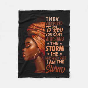 Ich bin der Storm Black Women Black History Monat Fleecedecke