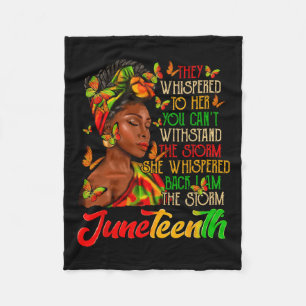 Ich bin der Storm Black Women Black History Monat Fleecedecke