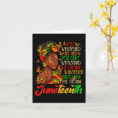 Ich bin der Storm Black Women Black History Monat Karte (Gelbe Blume)